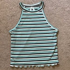 Striped halter top